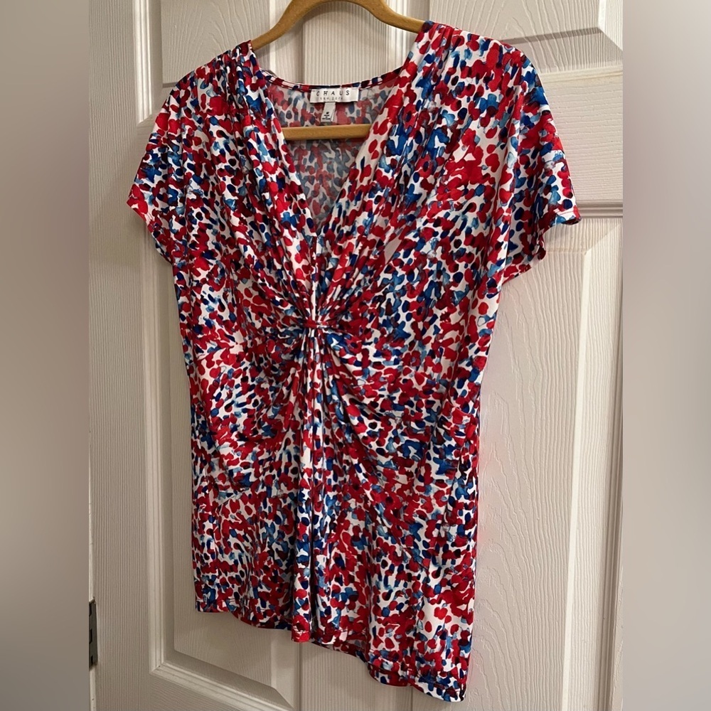 CHAUS NY~VIBRANT BLOUSE~M - Picture 8 of 8